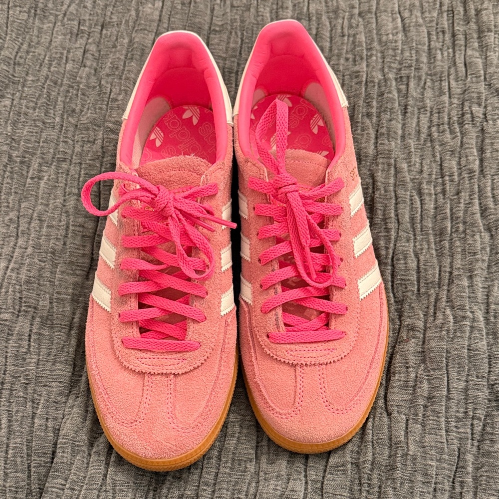 Adidas Spezial Women's Vibrant Pink and White Sneakers
